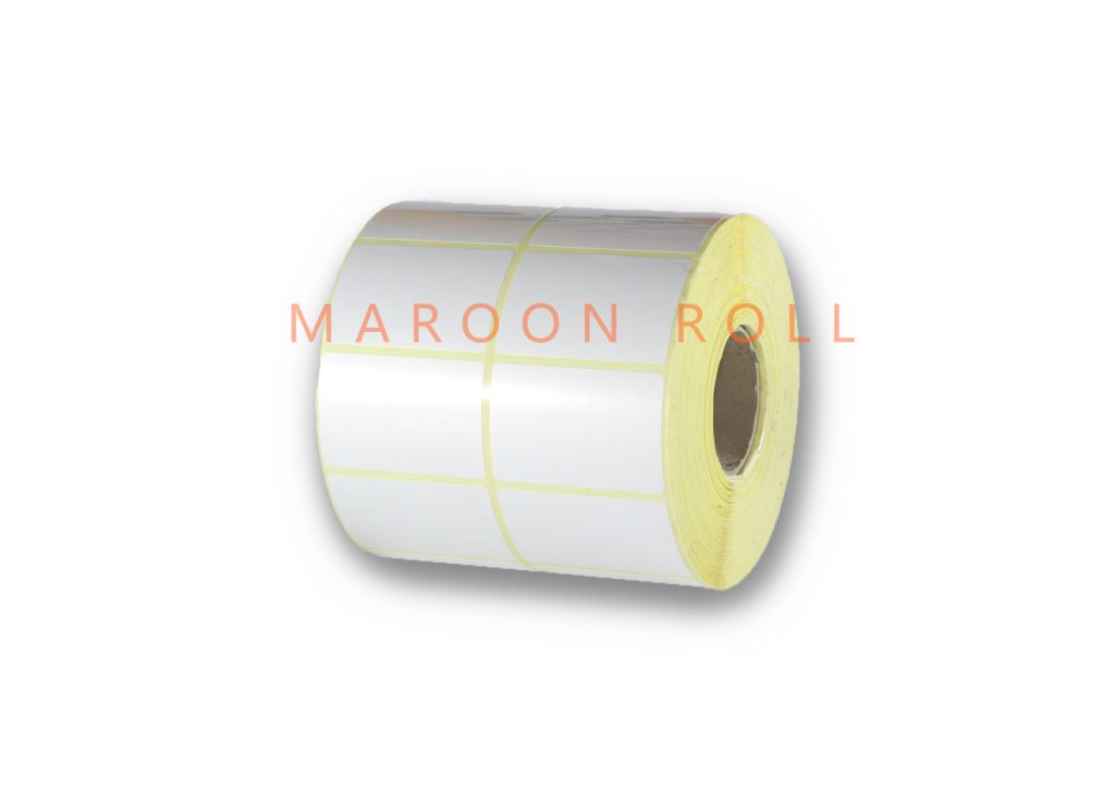 لیبل صدفی سایز ۴۵×۳۰ دو ردیفه تعداد در هر رول ۴۰۰۰ عدد