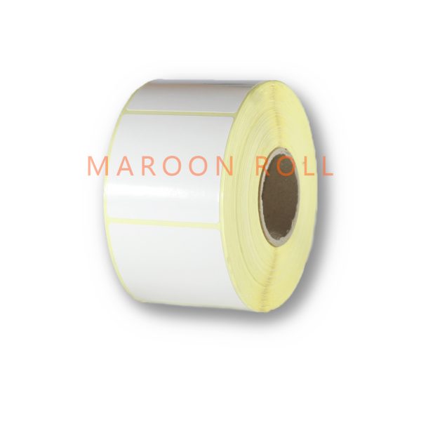 لیبل کاغذی سایز ۵۵×۵۰ تک ردیفه تعداد در هر رول ۱۰۰۰ عدد