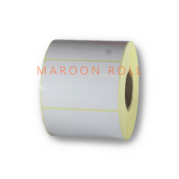 لیبل کاغذی سایز ۶۰×۱۰۰ تک ردیفه تعداد در هر رول ۱۰۰۰ عدد