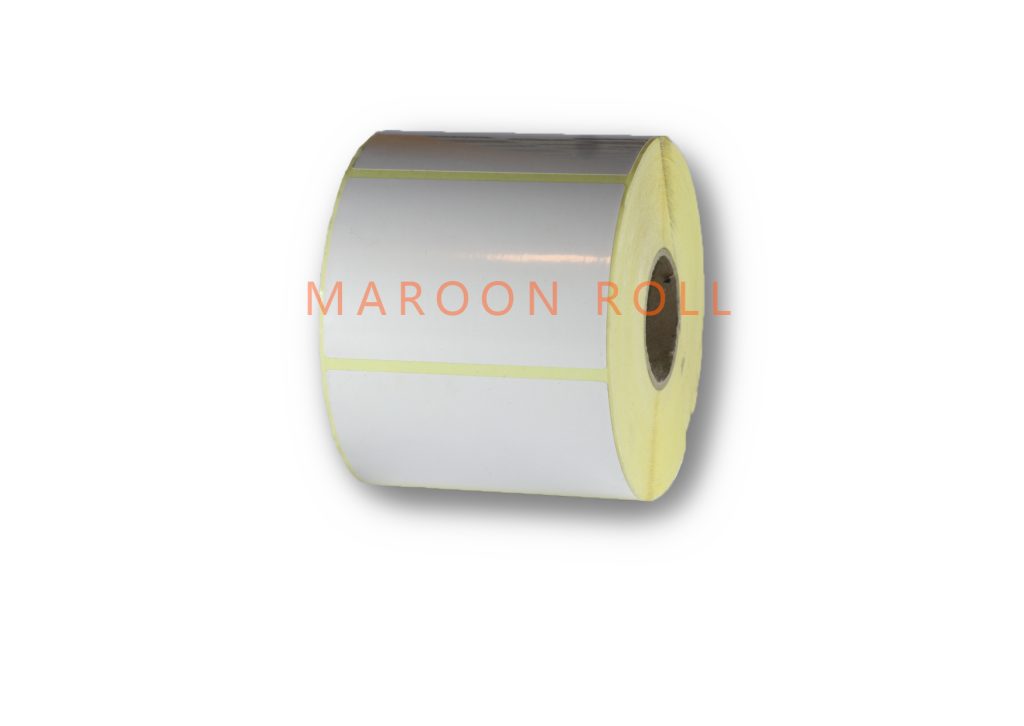 لیبل کاغذی سایز ۸۰×۶۰ تک ردیفه تعداد در هر رول ۱۰۰۰ عدد